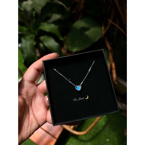 Dây chuyền Tim Moonstone 8mm De Luna