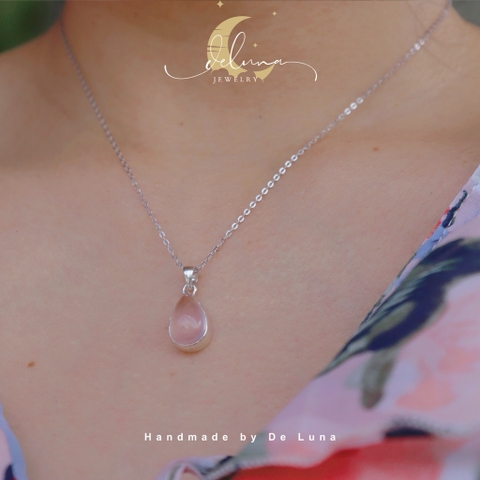 Mặt Dây Chuyền Rose Quartz De Luna