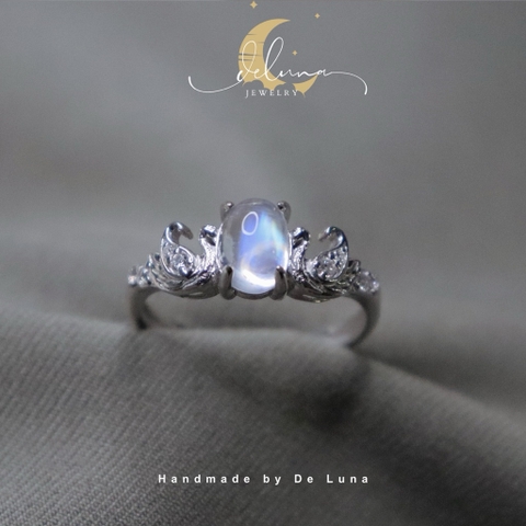 Nhẫn Thiên Nga Swan Đá Thiên Nhiên De Luna