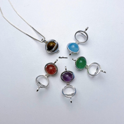 Dây Chuyền Lồng Đá Thay Đổi được Loại Đá De Luna