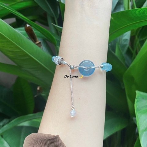 Vòng Tay Đồng Điếu Dây Rút Bạc 925 De Luna