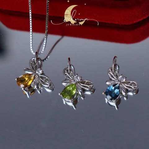 Dây Chuyền Bee Đá Thiên Nhiên De Luna