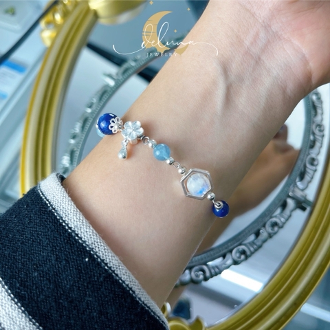 Lắc Tay Nguyệt Thuỷ Đá Kyanite De Luna