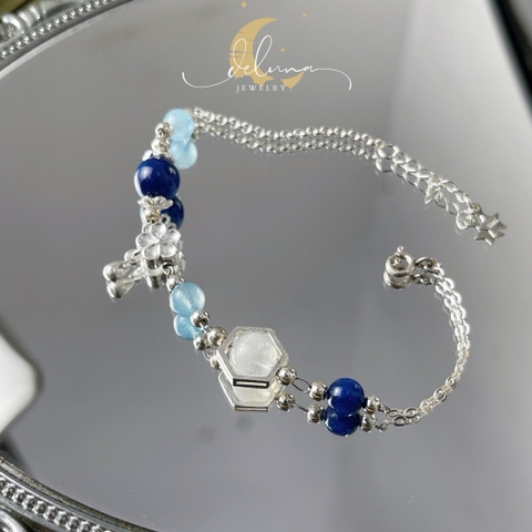 Lắc Tay Nguyệt Thuỷ Đá Kyanite De Luna