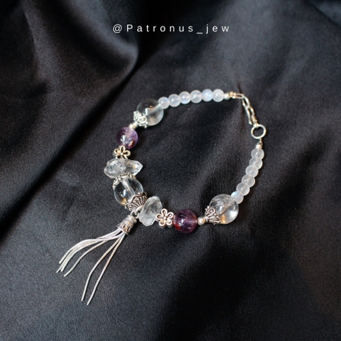 Vòng Tay Moonstone - Herkimer Thô De Luna Jewelry