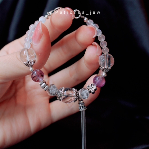 Vòng Tay Moonstone - Herkimer Thô De Luna Jewelry