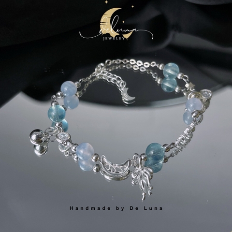 Lắc Tay Frozen Aquamarine De Luna