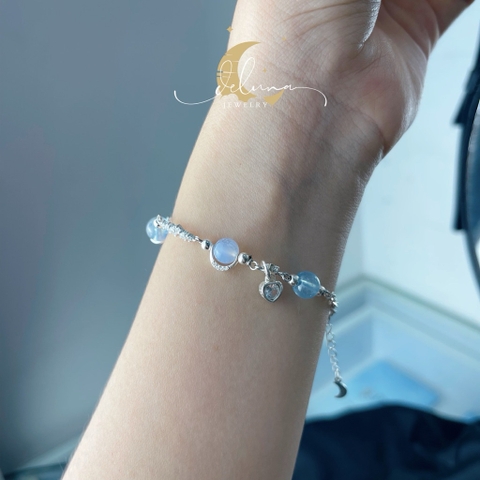 Lắc Tay Frozen Aquamarine De Luna