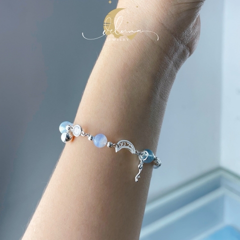 Lắc Tay Frozen Aquamarine De Luna
