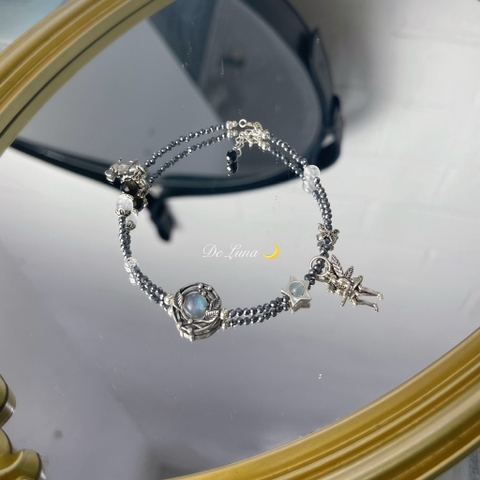 Lắc Chân Đá Labradorite Terahertz De Luna