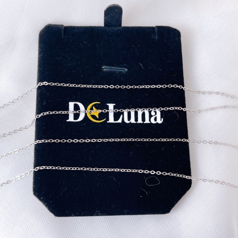 Dây Chuyền Dạng Xích O Cong Bạc 925 Xi Bạch Kim