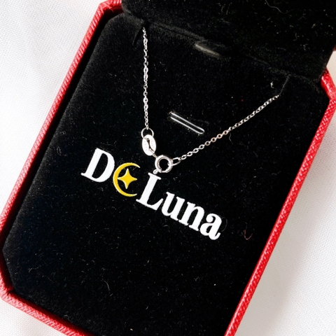 Dây Chuyền Dạng Xích O Cong Bạc 925 Xi Bạch Kim