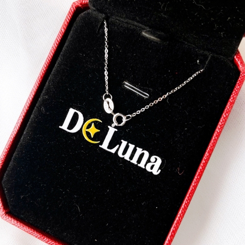 Dây Chuyền Dạng Xích O Cong Bạc 925 Xi Bạch Kim