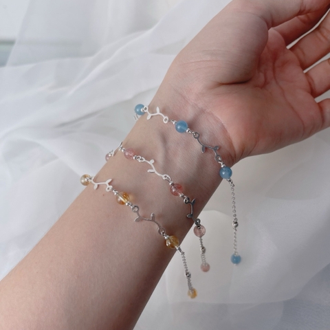 Lắc Tay Địa Đàng Đá Thiên Nhiên Mảnh Xinh De Luna