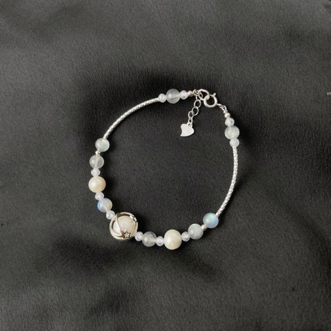 Vòng Tay Labradorite Phối Ngọc Bạc 925 De Luna