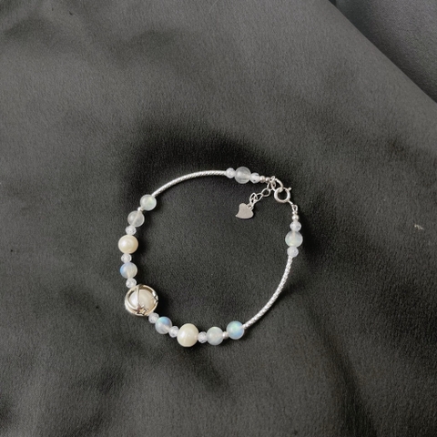 Vòng Tay Labradorite Phối Ngọc Bạc 925 De Luna