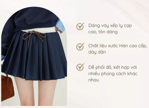 Wide Pleat Bow Skirt