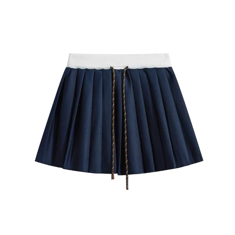 Wide Pleat Bow Skirt
