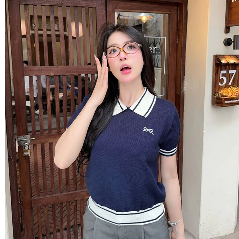 Retro Polo Knit