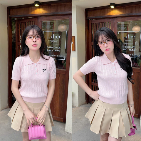 Office Chic Polo Knit