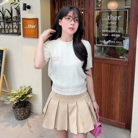 Summer Knit Twist Top