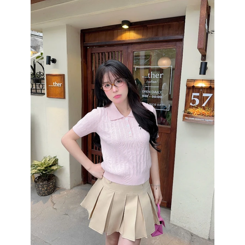 Office Chic Polo Knit