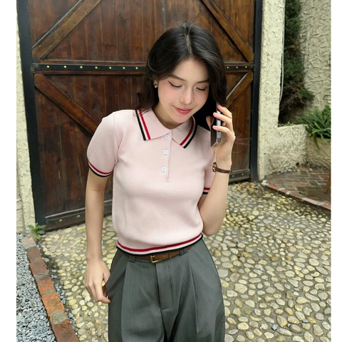 Slim Fit Polo Knit