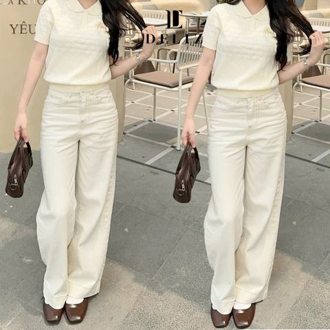 High-Waist Straight Jeans