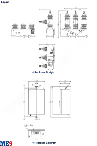 Máy cắt tự đóng lại Auto-Recloser Shinsung 27kV