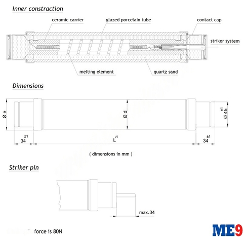 Cầu chì ống trung thế EFO 24kV 10A