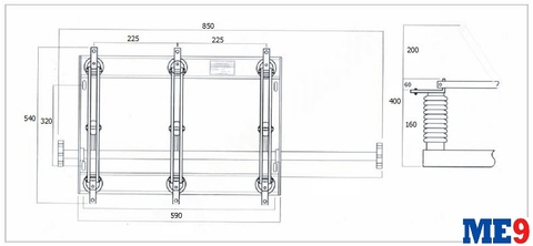 Cầu dao cách ly 15kV chém đứng trong nhà