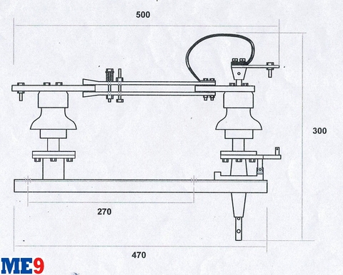 Cầu dao cách ly 15kV chém ngang ngoài trời 1 ổ xoay