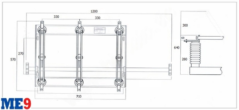 Cầu dao cách ly 24kV chém đứng trong nhà