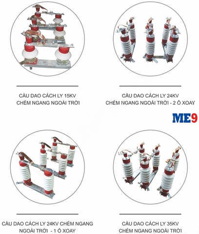 Cầu dao cách ly ngoài trời chém ngang