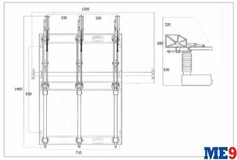 Cầu dao phụ tải 24kV trong nhà hộp dập khí liền cầu chì