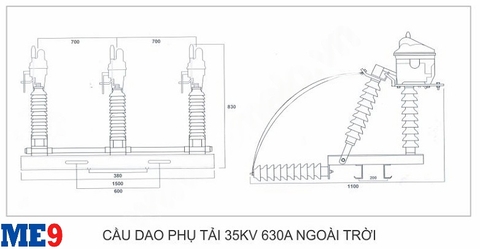 Cầu dao phụ tải 35kV ngoài trời hộp dập dầu