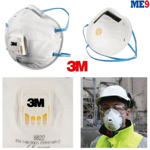 Khẩu trang bảo vệ hô hấp 3M 8822