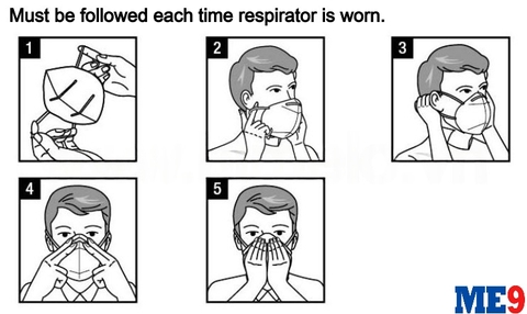 Khẩu trang bảo vệ hô hấp 3M 9001V