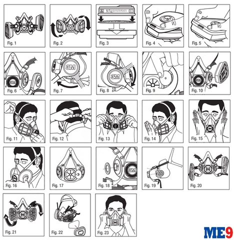 Mặt nạ nửa mặt 3M 6100 6200 6300