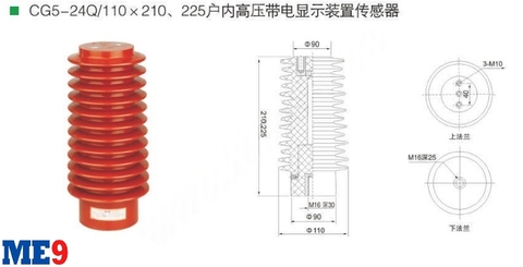 Sứ phát hiện điện áp trung thế 24kV
