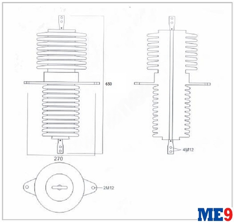 Sứ xuyên tường 24kV