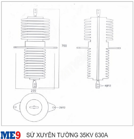 Sứ xuyên tường 35kV