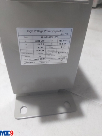Tụ bù trung thế 3 pha 3.3kV 150kvar Nuintek