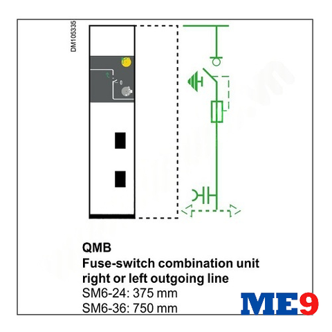 Tủ trung thế Schneider SM6 mã QMB
