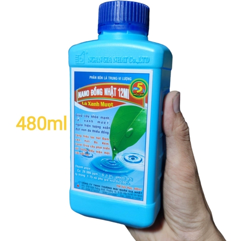Nano Đồng Nhật 12MI - phân bón lá trung vi lượng - Cây khỏe mạnh – lá xanh mượt