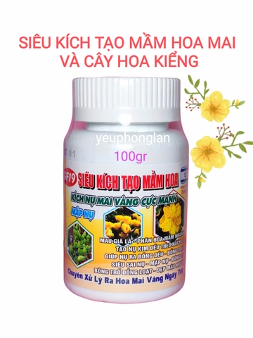 Siêu kích tạo mầm hoa, Kích nụ Mai Vàng cực mạnh, lọ 100gr
