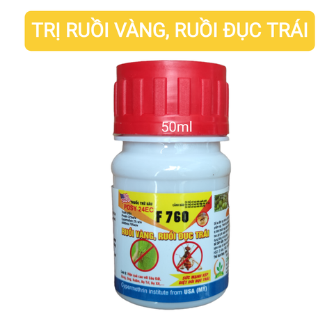 Thuốc trừ Ruồi Vàng Bọ Xít Bọ Trĩ POSY EC24 - F760 lọ 50ml