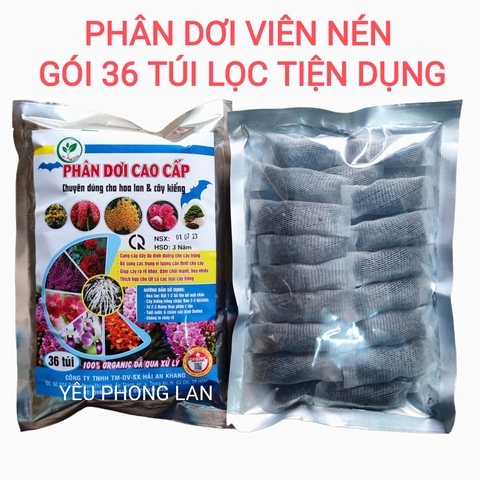 Phân dơi viên nén có túi lọc tiện dụng - 36túi