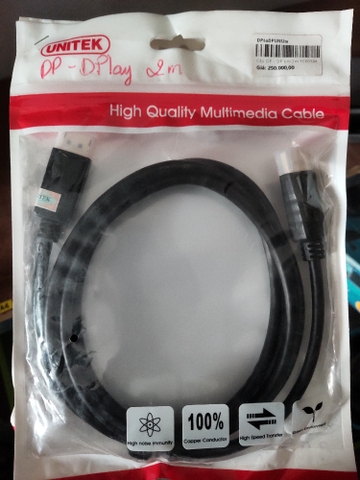 Cáp Display Port Unitek 2M Y-C608BK