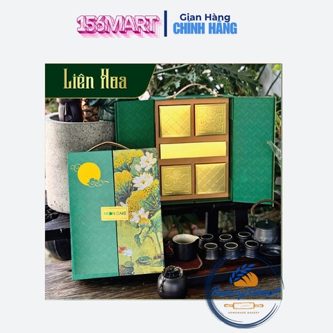 Hộp trung thu Liên Hoa quai da -  4 bánh trà / 6 bánh